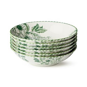 Certified International Winter Evergreen 6 pc Soup Bowl Set