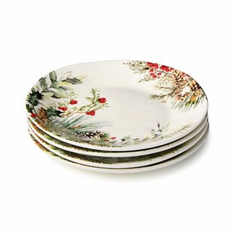 Certified International Woodland 4 pc Dessert Plate Set