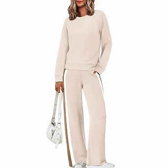 Womens 2 pc Tracksuit Set Soft Comfy Lounge Wear Fall Outfits
