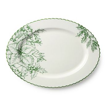 Certified International Winter Evergreen Oval Platter