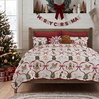 Greenland Home Fashions 12 Days of Christmas Quilt Set