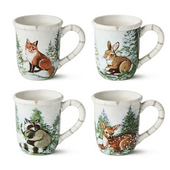Certified International Winter Cabin 4 pc 16-oz. Mug Set