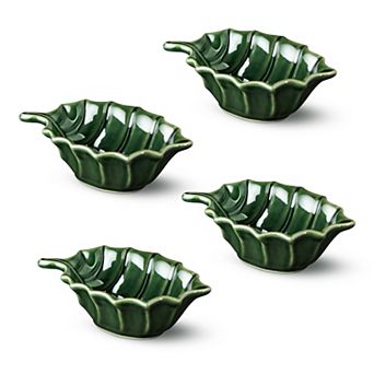 Certified International Festive Blooms 4 pc 3-D Holly Bowl Set