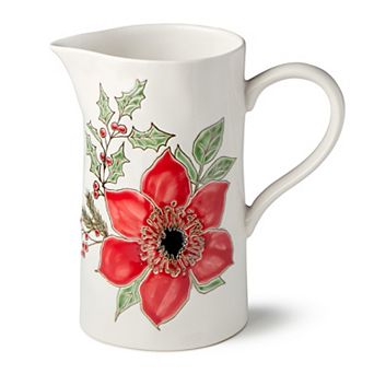 Certified International Festive Blooms Ceramic Pitcher