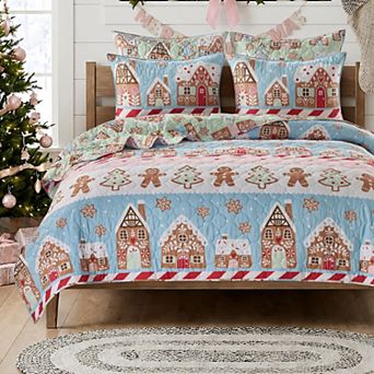 Greenland Home Fashions Gingerbread Lane Quilt Set