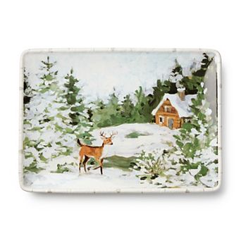 Certified International Winter Cabin 14-inch Rectangular Serving Platter
