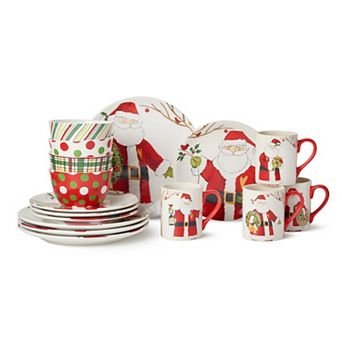 Certified International Santa Delight 16 pc Dinnerware Set