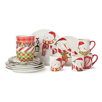 Certified International Snowman Delight 16 pc Dinnerware Set