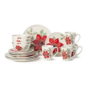 Certified International Festive Blooms 16 pc Dinnerware Set