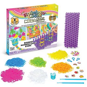 Rainbow Loom Mega Mighty Loom 2400 Rubber Bands Craft Kit