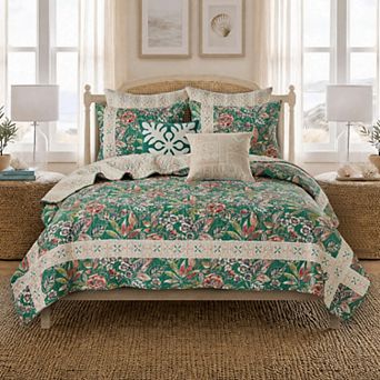 Greenland Home Fashions Kaia Floral Quilt Set
