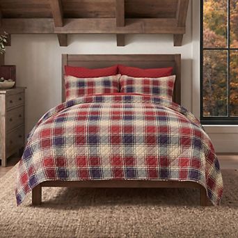 Greenland Home Fashions Nicholas Plaid Quilt Set