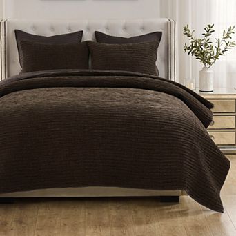 Greenland Home Fashions Velvet Crush Quilt Set