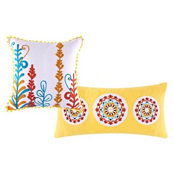 Greenland Home Fashions Topanga 2 pc Decorative Pillow Set