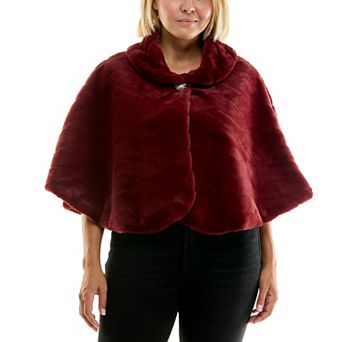 Plus Size Nina Leonard Faux Fur Caplet Bolero Sweater