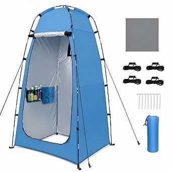82.7 Extra Tall UPF 50+ Non See Through Portable Camping Shower Tent Privacy Shelter