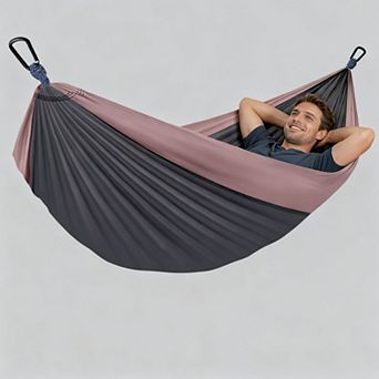 Camping Hammock Portable Tree Straps Carry Bag Hiking Travel Nylon