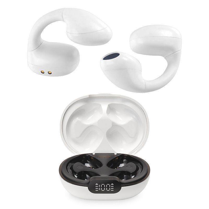 iLive Truly Wireless Open Ear Clip Earbuds, White