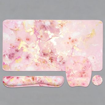 4-in-1 Memory Foam Wrist Rest Mouse Pad Set