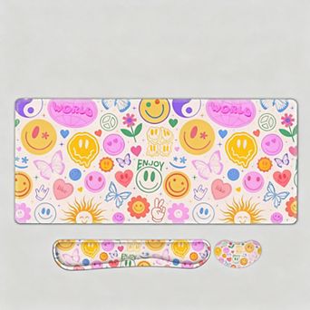 Gaming Mouse Pad Wrist Rest Set Non-Slip Waterproof