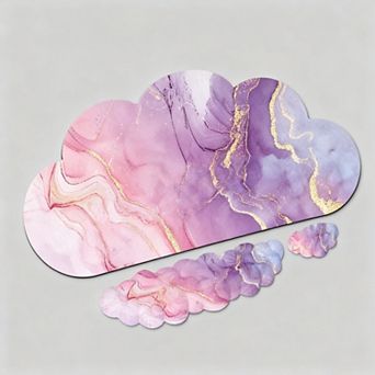 Cloud Mouse Pad Wrist Rest Set 35.4x15.7 in Waterproof