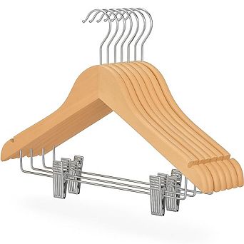 USTECH Heavy Duty Plastic Hangers with Clips, 20 Pack