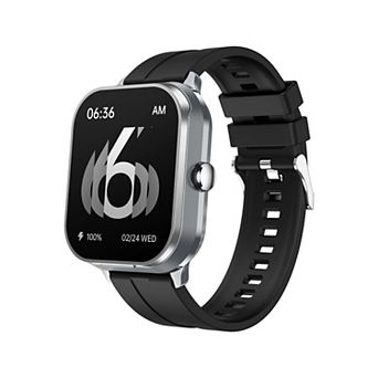Square Smart Watch w/Built-in Bluetooth 5.3 Earbuds,Health Monitor,2.01" Screen for Men Women
