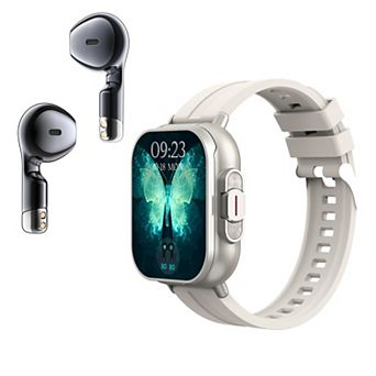 Earbuds Integrated Smart Watch, Bluetooth 5.3 Health Monitor Watch for Sports Daily Use, Men Women