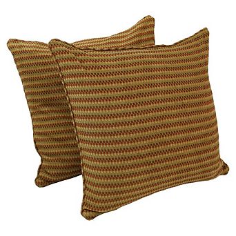Blazing Needles Double-Corded Patterned Jacquard Chenille Square Floor Pillows with Inserts