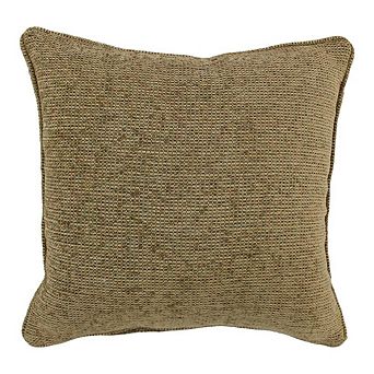 Blazing Needles Double-Corded Patterned Jacquard Chenille Square Throw Pillow with Insert