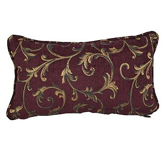 Blazing Needles Double-Corded Patterned Jacquard Chenille Rectangular Throw Pillow with Insert