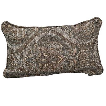 Blazing Needles Double-Corded Patterned Jacquard Chenille Rectangular Throw Pillow with Insert