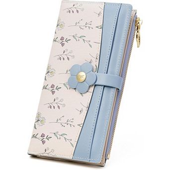 Women's RFID Blocking Bifold Wallet, Large Capacity PU Leather Card Holder for Shopping Daily Use