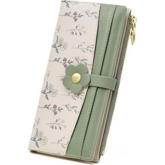 Women's RFID Blocking Bifold Wallet, Large Capacity PU Leather Card Holder for Shopping Daily Use