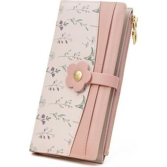 Women's RFID Blocking Bifold Wallet, Large Capacity PU Leather Card Holder for Shopping Daily Use