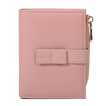 Women's Small PU Bifold Wallet, 8 Card Slots Zipper Coin Purse,for Daily Shopping Travel Outdoor Use