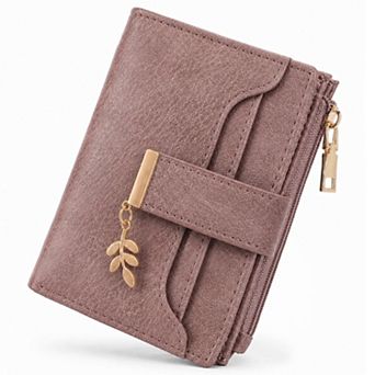 Women's PU Leather RFID Blocking Bifold Wallet Slim Mini Card Holder for Daily Travel Shopping