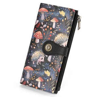 Women's RFID Blocking Bifold Wallet,PU Leather Card Holder with Zipper Pocket,for Travel Shopping
