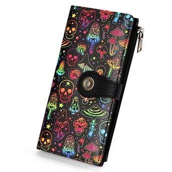 Women's RFID Blocking Bifold Wallet,PU Leather Card Holder with Zipper Pocket,for Travel Shopping