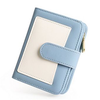 Women's RFID Blocking Bifold Wallet with Zipper Coin Pocket, Portable for Travel Shopping Commute