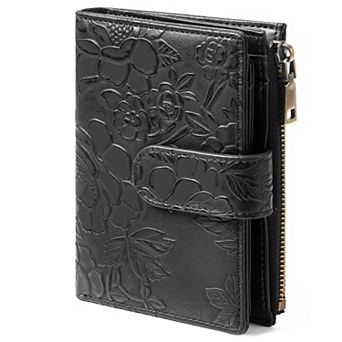 Small Bifold Wallet for Women,RFID Blocking PU Leather Card Purse with ID Window for Shopping Travel