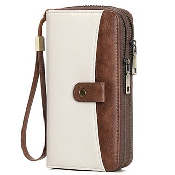 Women's Double Zipper Long Wallet, Large Capacity PU Leather Clutch for Travel Shopping Daily Use