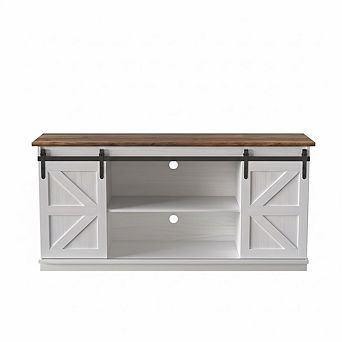 TV Console With Storage Cabinets