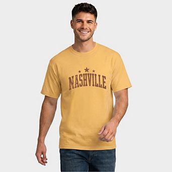 Nashville Varsity Stars - Men's Garment Dyed Graphic T-Shirt
