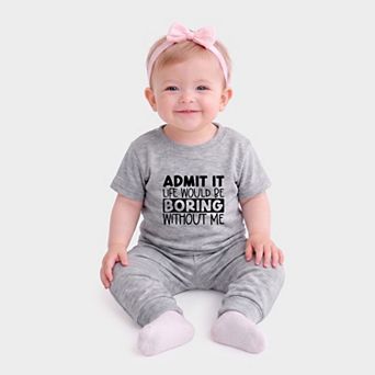 Admit It - Infant Jogger Pant Crew Set