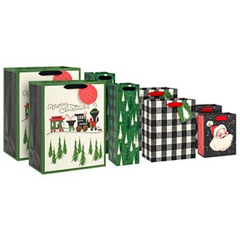 Hallmark Assorted Vintage Christmas Gift Bags 8-Pack