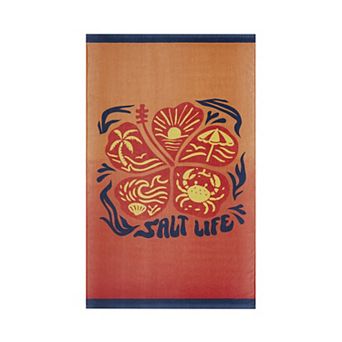 Salt Life Floral Dip Dye Towel