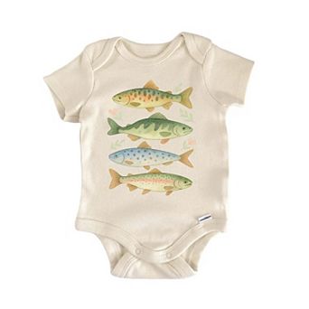 Fishing Fish Retro Baby Gift Baby Onesie®
