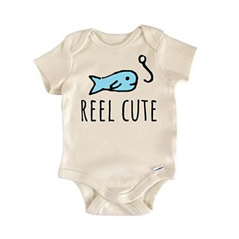 Reel Cute Fishing Fisherman Fish Newborn Gift Baby Onesie®