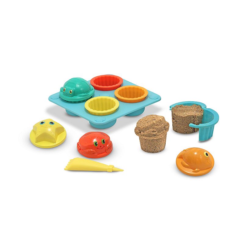 Melissa & Doug Seaside Sidekicks Cupcake Sand-Molding Set, Multicolor